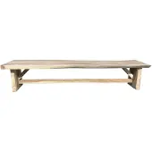 AVH-Collectie Boomstamtafel 400x90xH77,5 cm - bladdikte 10 cm geschoord