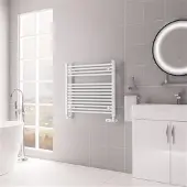 Eastbrook Biava multirail handdoekradiator 75x70cm 532W wit glans