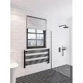 Eastbrook Wingrave handdoekradiator 120x60cm zwart mat 629W