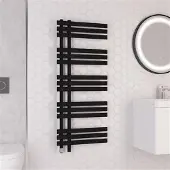 Eastbrook Loddon elektrische handdoekradiator 50x120cm 450W zwart mat