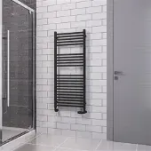Eastbrook Tuscan Square multirail handdoekradiator 50x120cm 662W zwart mat