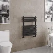 Eastbrook Tunstall dubbele handdoekradiator 60x80cm 742W zwart mat