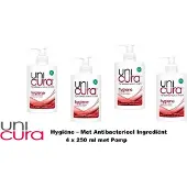 Unicura Handzeep - Hygiëne - 4 x 250 ml - Met Pomp