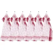Tiseco Keukendoek Home Studio Pharao Arabesque Red (Set van 3) - 50 x 70 cm