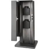 Deko-light Contactdooszuil Puka Mana voor den buiten, alu / grijs / zink, Aluminium
