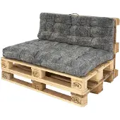 Buitengewoon Boet Set Palletkussens Antraciet