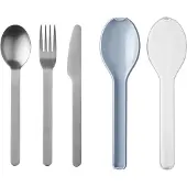 Mepal - Ellipse bestekset 3-delig - Mes. vork en lepel - RVS - Vivid blue