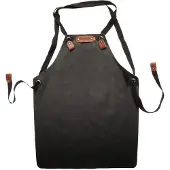 Xapron Bovine Leren kinder Schort Zwart