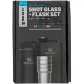 Stanley Adventure Pre-Party Shotglazen & Heupfles Set - RVS - BPA Vrije Borrelglazen & Zakflacon - Makkelijk Opstapelen & Opbergen - Vaatwasserbestendig - Matte Black Pebble