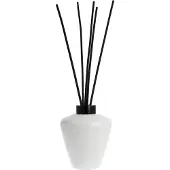 Scentchips Geurstokjes houder glas Cone glanzend wit - Ring zwart