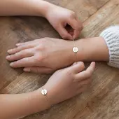 Yoursurprise Moeder dochter armbanden - Zilver - 16 & 13 cm