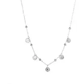 Go Dutch Label Ketting met Discs en Bolletjes Zilver