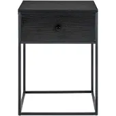 House Nordic Nachtkastje Vita 1-lade | mdf zwart 40x55x40 cm nachtkastjes | NADUVI