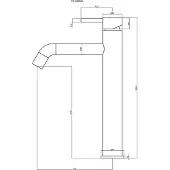 BLUE LABEL Brondby XL Wastafelkraan Highriser - Chroom - Zonder Waste - Messing - Kranen, Wastafelkranen, Opbouw Wastafelkranen - 8711802004296