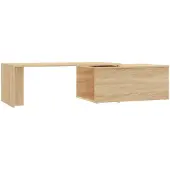 vidaXL Salontafel 150x50x35 cm bewerkt hout sonoma eikenkleurig