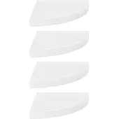 vidaXL Hoekschappen zwevend 4 st 35x35x3,8 cm MDF hoogglans wit