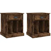 vidaXL Nachtkastjes 2 st 43x36x50 cm gerookt eikenkleurig