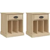 vidaXL Nachtkastjes 2 st 43x36x50 cm sonoma eikenkleurig