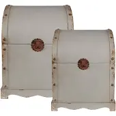 Clayre & Eef Opbergkist 34x32x42 cm Grijs Hout Grijs
