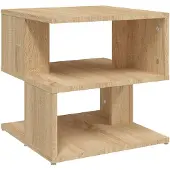 vidaXL Bijzettafel 40x40x40 cm spaanplaat sonoma eikenkleurig