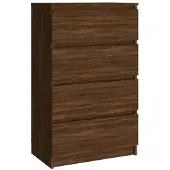 vidaXL Dressoir 60x35x98,5 cm bewerkt hout bruin eikenkleur