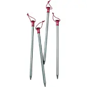 MSR - Core Stake 9'' Kit (4 Stakes) 23 cm, rood/grijs