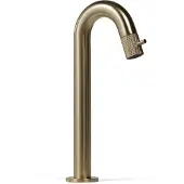 BLUE LABEL Viby Facet Fonteinkraan Verhoogd - Geborsteld Goud PVD - Messing - Kranen, Fonteinkranen, Opbouw Fonteinkranen - 8711802005187