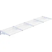 vidaXL Deurluifel 396x90 cm polycarbonaat grijs en transparant
