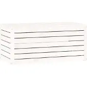 vidaXL Tuinbox 101x50,5x46,5 cm massief grenenhout wit