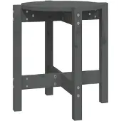 vidaXL Salontafel Ø 42,5x45 cm massief grenenhout grijs