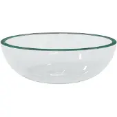 vidaXL Wasbak 35x12 cm gehard glas transparant