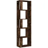 vidaXL Boekenkast 45x24x160 cm bewerkt hout gerookt eikenkleurig