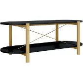 vidaXL Salontafel 110x48x40 cm bewerkt hout zwart