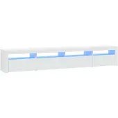 vidaXL Tv-meubel met LED-verlichting 240x35x40 cm wit