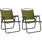 vidaXL Campingstoelen 2 st 54x55x78 cm oxford stof groen