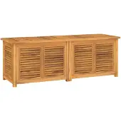 vidaXL Tuinbox met zak 150x50x55 cm massief teakhout