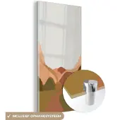 MuchoWow Glasschilderij 20x40 cm - Schilderij acrylglas - Natuur - Landschap - Abstract - Kunst - Foto op glas - Schilderijen