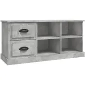 vidaXL Tv-meubel 102x35,5x47,5 cm bewerkt hout betongrijs