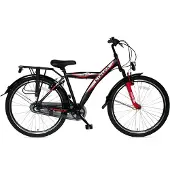 Cyclux Astro Jongensfiets 24 Inch – Mat Zwartrood Shimano Nexus 3-speed Stevig Frame V-brake Voor Terugtraprem Led-verlichting