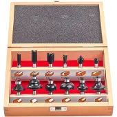 Milwaukee Set van 12 frezen voor affleureuse m18ftr8 - - 4932451668