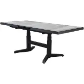 AVH-Collectie Venezia uitschuifbare lounge-diningtafel in hoogte verstelbaar 143-183x88xH51-H75 cm antraciet