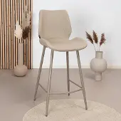 Bronx Scandinavische barkruk Jena taupe gerecyclede stof 69 cm