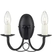 Elstead Lighting LED Wandlamp Minster | 2X E14 Max 60W | Black