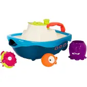 B. toys B. Speelboot van hout met accessoires