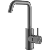 Hotbath Wastafelmengkraan Archie Met Draaibare Uitloop Zonder Waste Geborsteld Gunmetal PVD