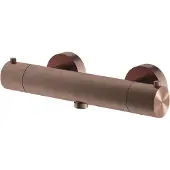 Hotbath Douchemengkraan archie thermostatisch met 1/2" doucheslang onderaansluiting geborsteld koper pvd