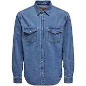 Only & Sons Overhemd 'Bane' blauw denim