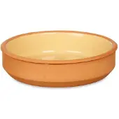 Merkloos Set 4x tapas/creme brulee serveer schaaltjes terracotta/geel 16x4 cm - Snack en tapasschalen