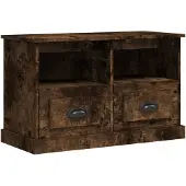 vidaXL Tv-meubel 80x35x50 cm bewerkt hout gerookt eikenkleurig