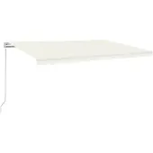 vidaXL Luifel handmatig uittrekbaar met LED 500x300 cm crèmekleurig